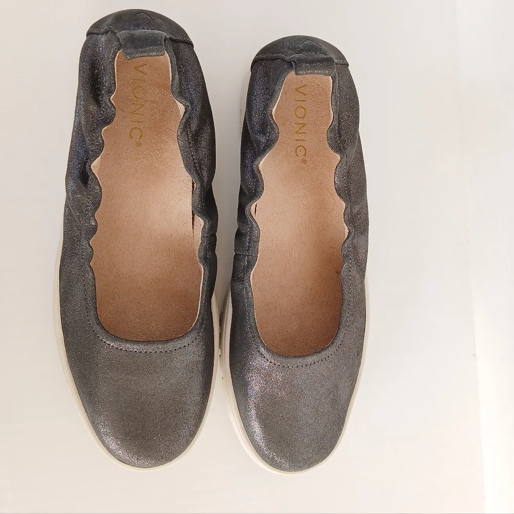 Vionic Uptown Ballet Flat Silver Size 9 - Picture 5 of 7